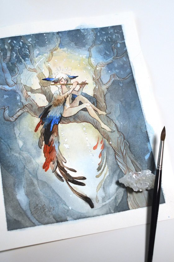 Bird Girl and magic flute