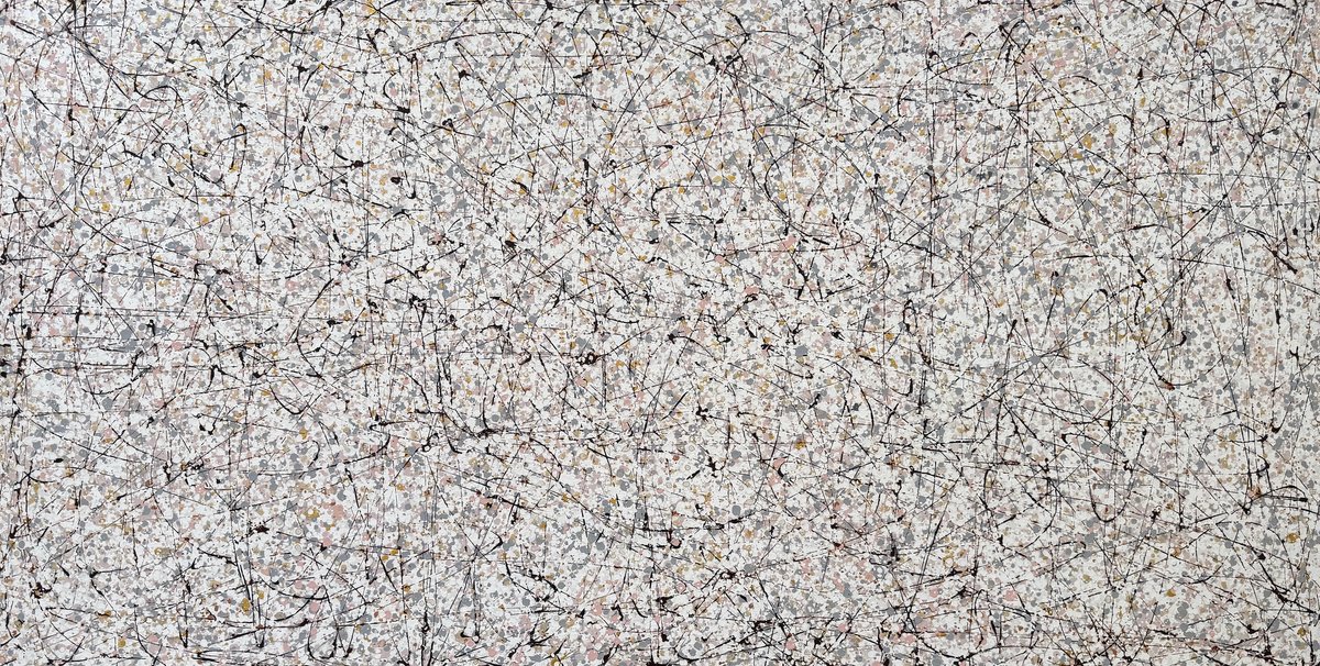 Abstract Acrylic Painting By Vahe Yeremyan, 70 X 37", Sphere Definition 10, Original Artwork