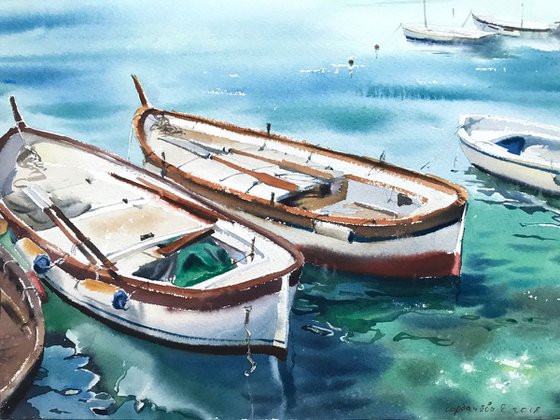 Moored boats