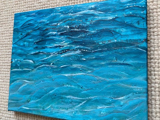 Seascape Water Painting Original Art on Canvas For Home Decor Wall Art Gift Ideas