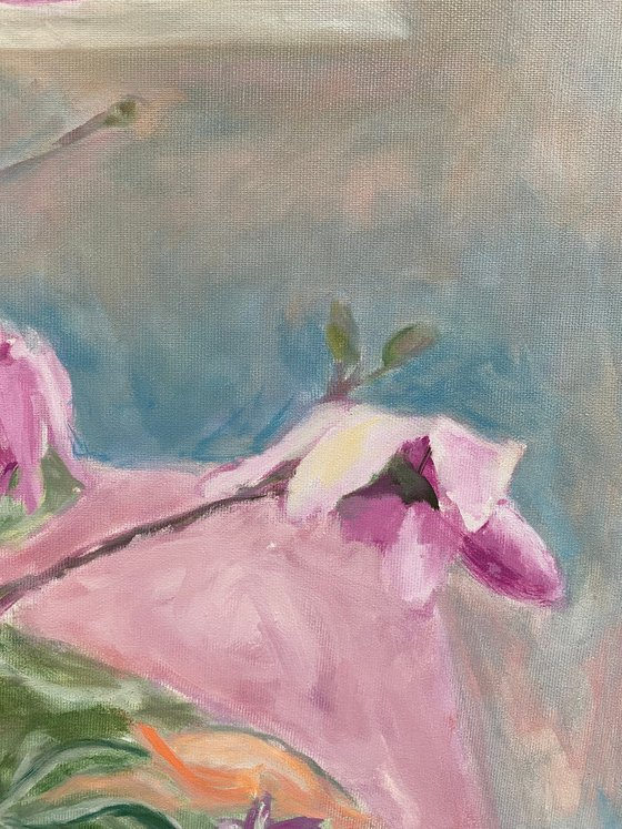 Still life with magnolia