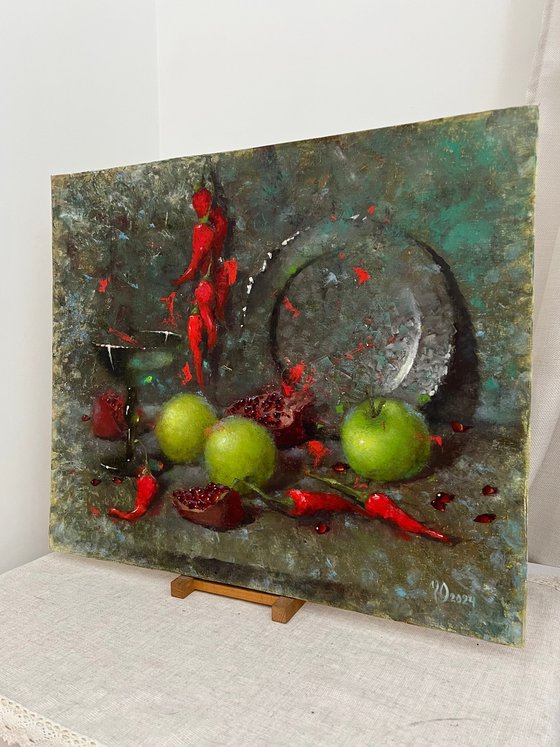 Apple Chili Pomegranate Fruit