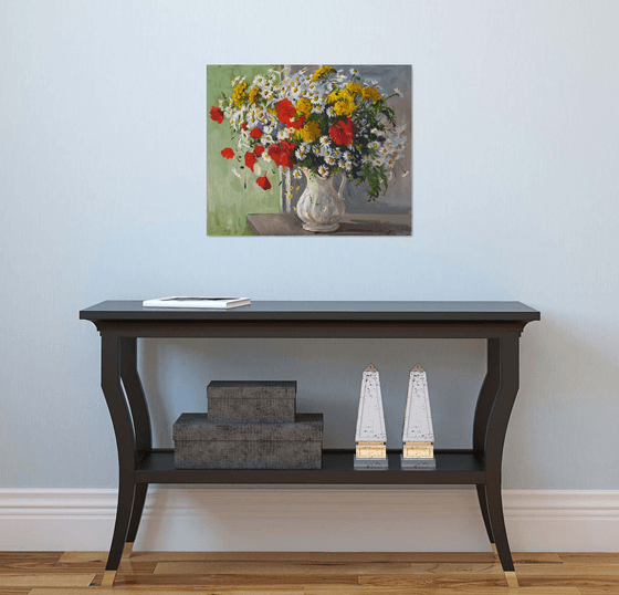 Still Life Painting with Wildflowers