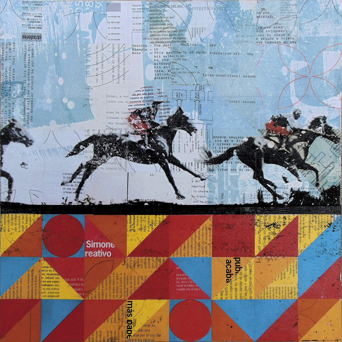 Collage_07_40x40_Horse Race by Manel Villalonga