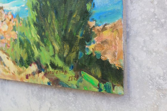 Summer sun over the sea