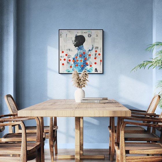 316_Vibrant Blue Portrait with Orange