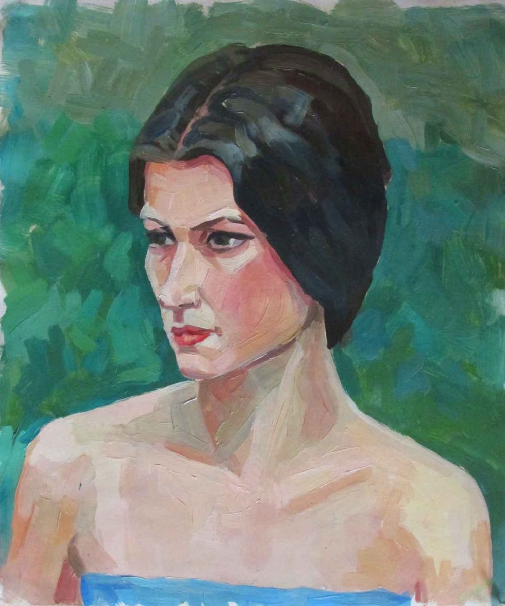 Photorealistic Portrait Oil Painting By Kateryna Bortsova, 16 X 20", Nadine, Original Artwork