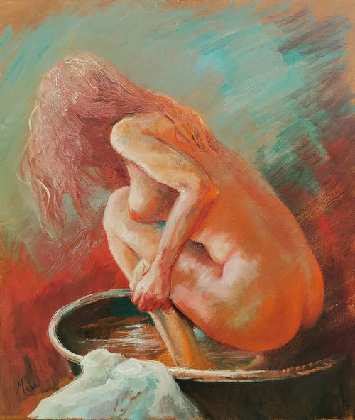 Woman at the Tub by Isabel Mahe