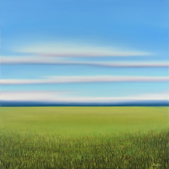 Verdant Field - Blue Sky Landscape