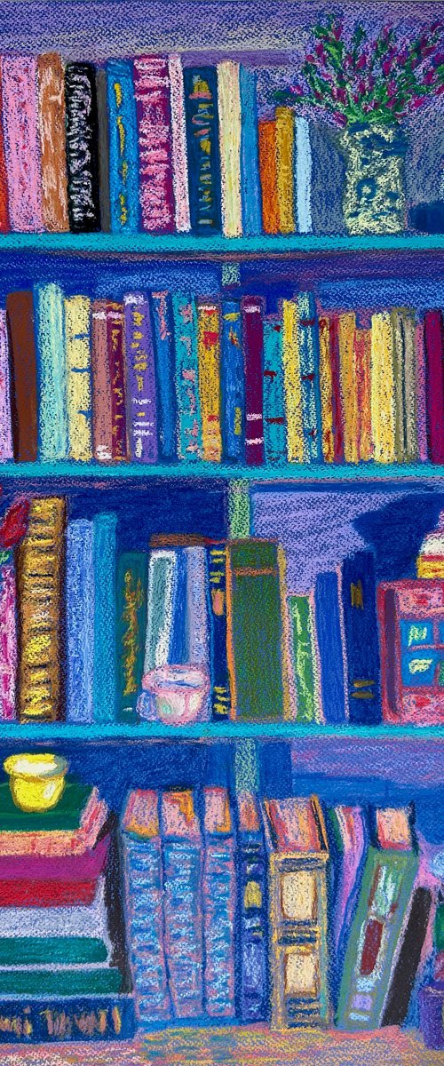 Interior with Books and an Open Window by Alina Timoshenko