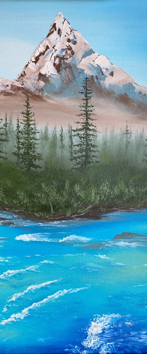 Mountain river, 30 x 40, oil on canvas by Marina Zotova
