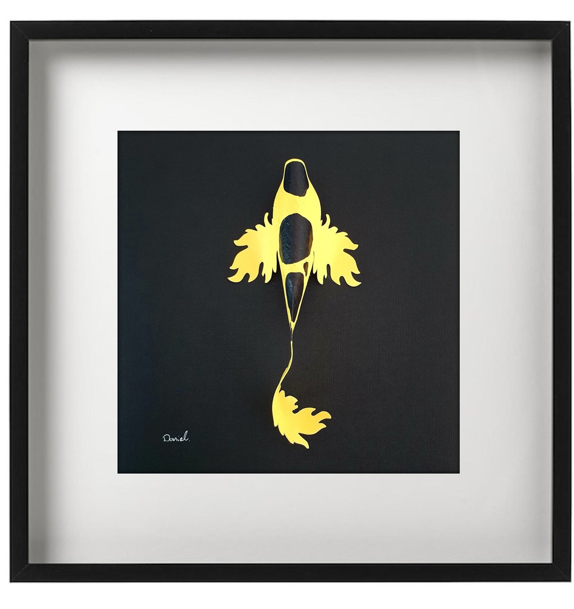 Yellow Koi with black markings by Daniel A du Preez