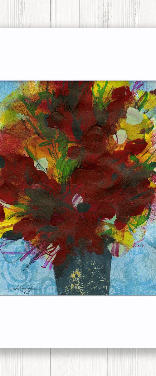 Blooms Of Joy 20 - Vase Of Flowers Painting by Kathy Morton Stanion by Kathy Morton Stanion