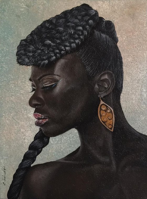 African woman portrait Eka Peradze Art