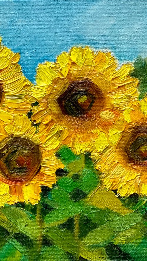 Sunflowers 🌻! Oil painting ! by Amita Dand
