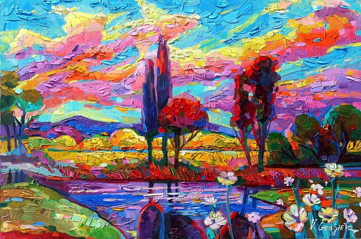 Rainbow colors landscape by Vanya Georgieva