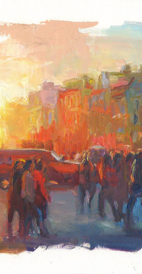 Sunset, city by Vachagan Manukyan