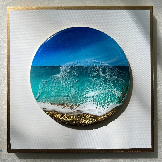 "Little wave" #3 - Miniature ocean painting