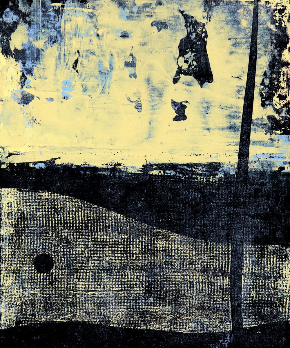 Abstract Acrylic Painting By Petr Strnad, 10 X 12", Territory Vi., Original Artwork