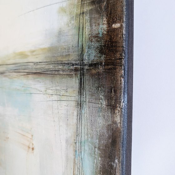 Taupe and Mint I