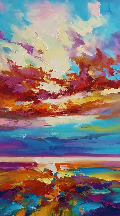 Abstract morning seascape 06 by Andrej  Ostapchuk