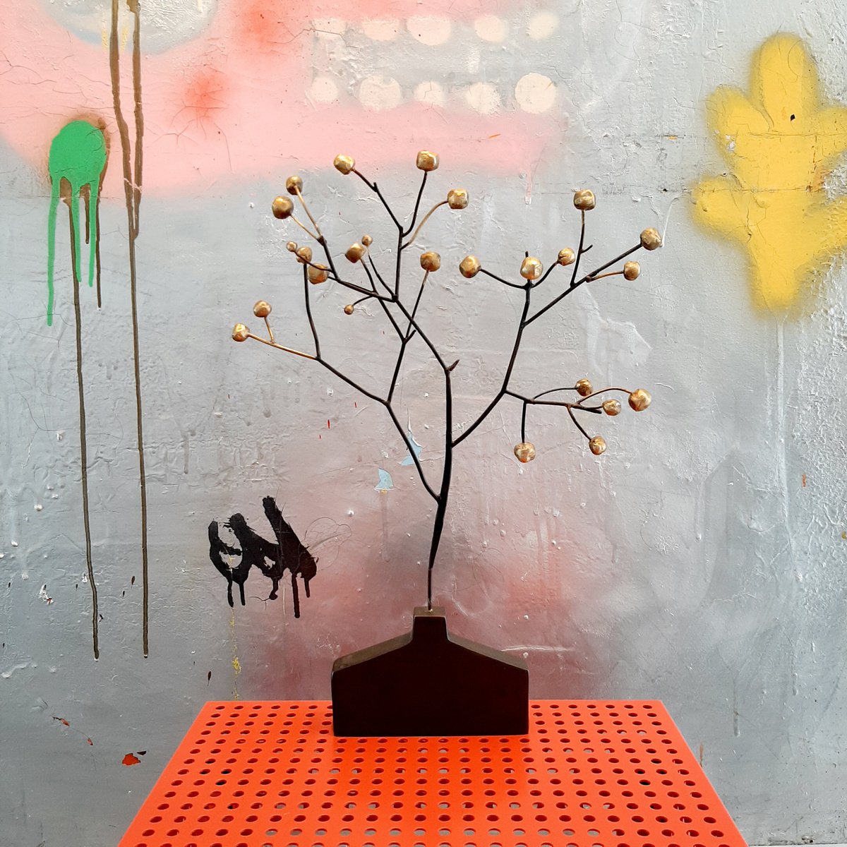 Impressionistic Botanical Bronze Sculpture By Anna Andreadi, 14 X 15, Breath Of Innocence, Original Artwork