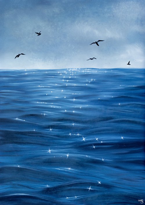 Sparkly Ocean by Sarah Vms Art