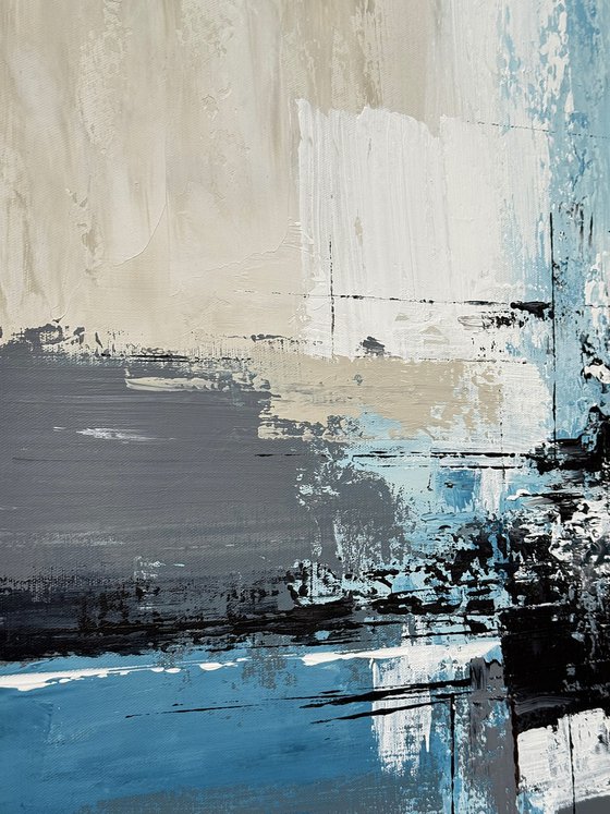 Reflections in Parallel. blue set diptych