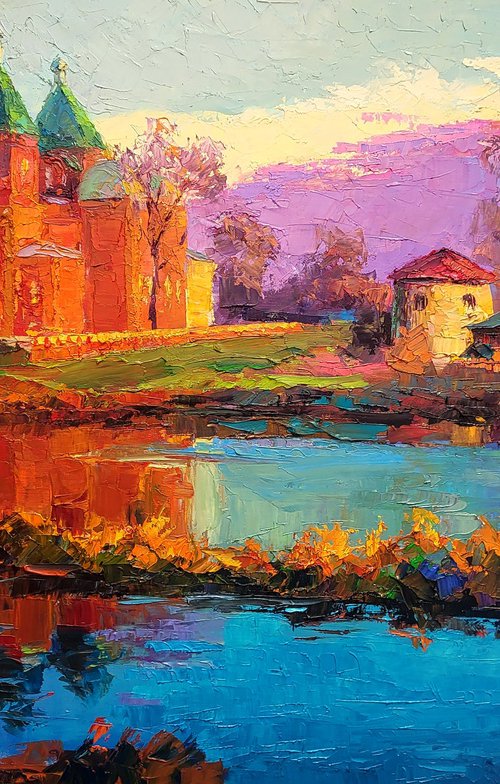 Evening near the church by Boris Serdyuk