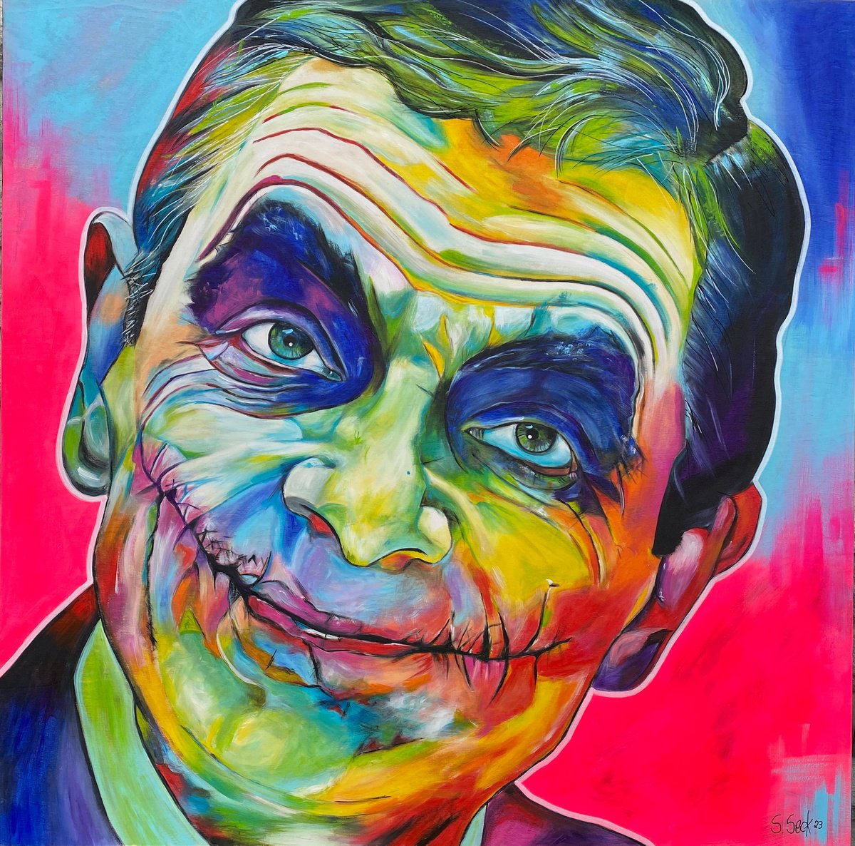 Urban And Pop Acrylic Painting , Mr. Joker By Sabrina Seck, 31 X 31, Artwork For Sale On Artfinder