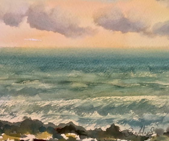 Prussian blue waves