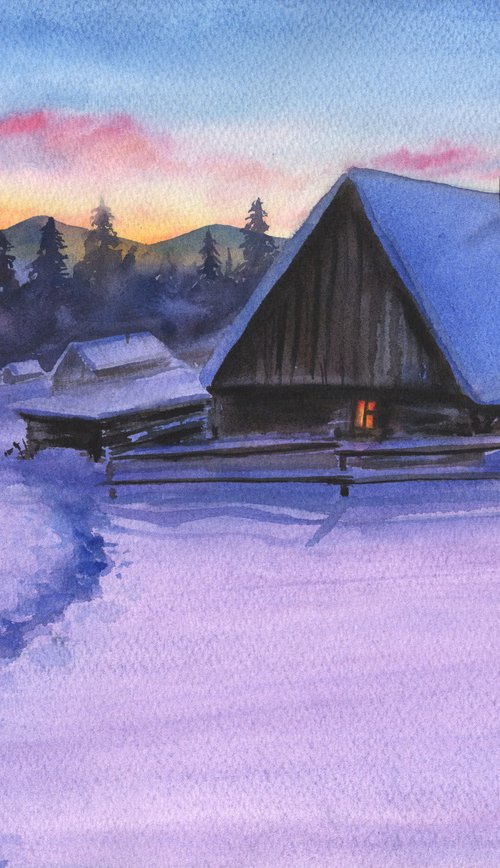 Winter Evening by Maryna Boiko