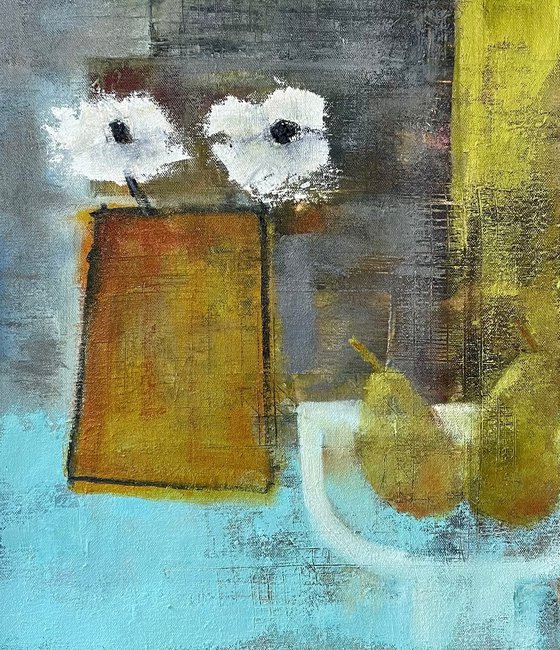 Flying Anemones and Floating Pears (SOLD)