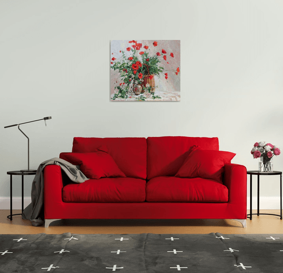 Still life with poppies