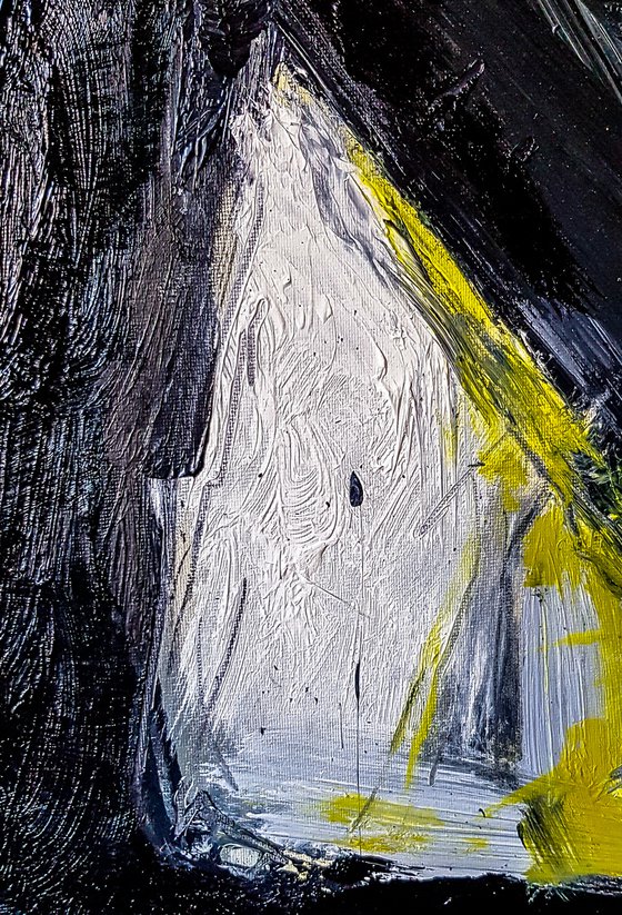 From 52 caves. Textured Oil Painting in the style of Abstract expressionism.