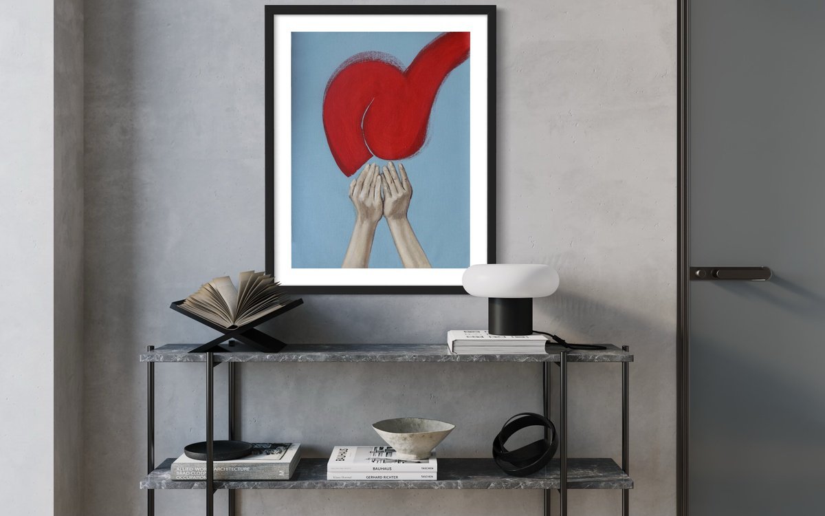 Expressive Portrait Oil Painting By Anzhelika Klimina, 21 X 28, Emotion, Original Artwork