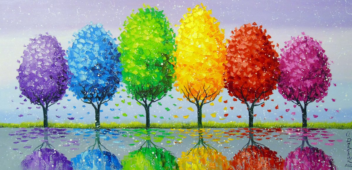 Each tree has a bright character trait by Olha Darchuk