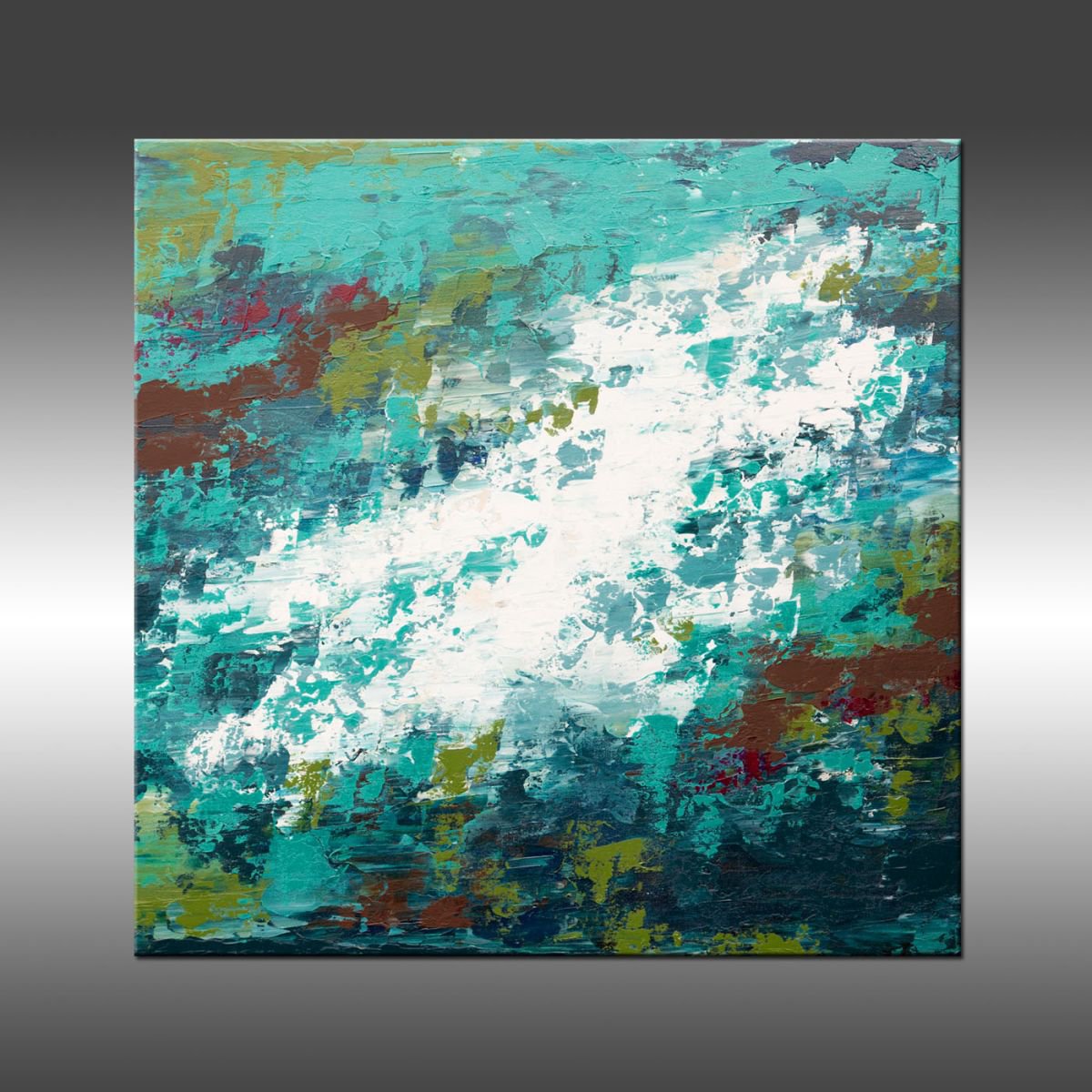 Abstract Acrylic Painting By Hilary Winfield, 30 X 30, Envisioning 10, Original Artwork