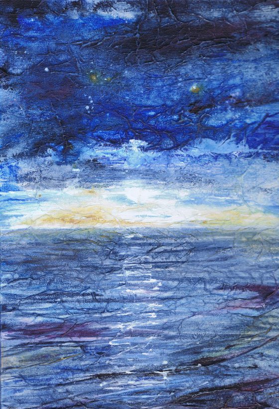 Last Light on the Water (semi-abstract seascape)