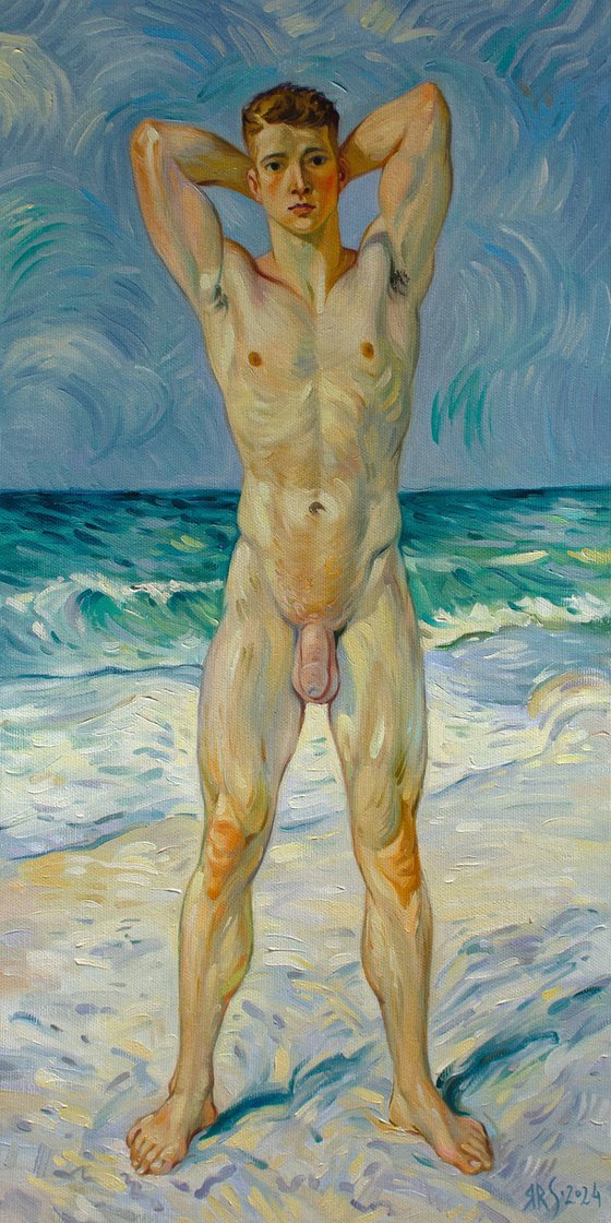 NUDE BOY ON THE BEACH