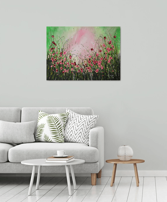 A Delight #2 - Large  floral landscape