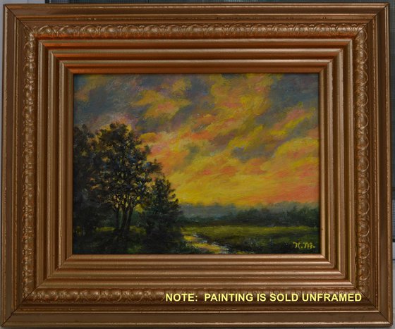 Fire in the Sky - 6X8 oil (SOLD)