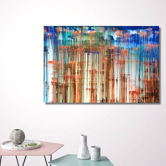 Large Abstract Landscape | A Crush on Copper (#2)