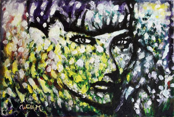 FOLIAR SELF BEAUTY (Foliar Portray) - Illusionary figure-Extracting shapes and forms from Lebanese nature - 60x40.5 cm