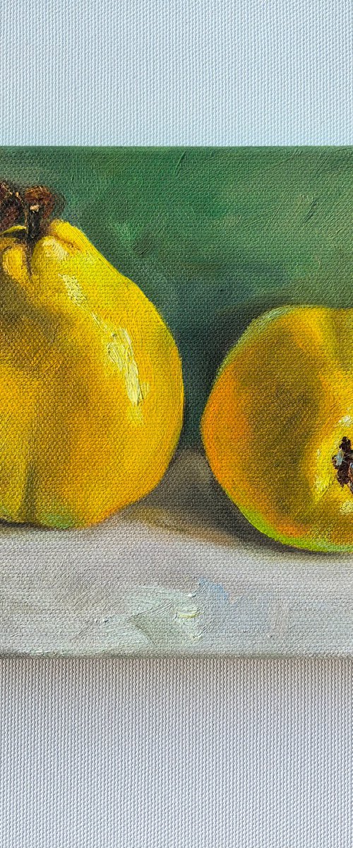 Quince fruit still life by Leyla Demir