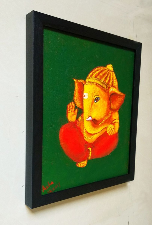 Baby Ganesh Indian God Acrylic Painting On Can Artfinder My latest acrylic painting of modern ganesha on canvas. baby ganesh indian god acrylic painting on canvas size 10 x 12