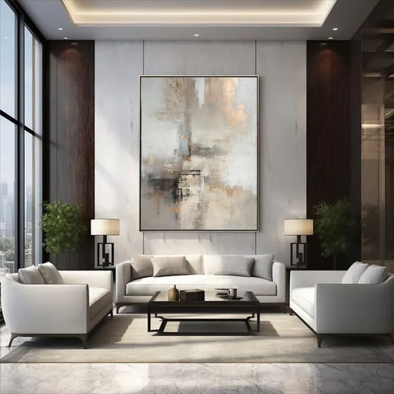 Gold and Beige Hazy City