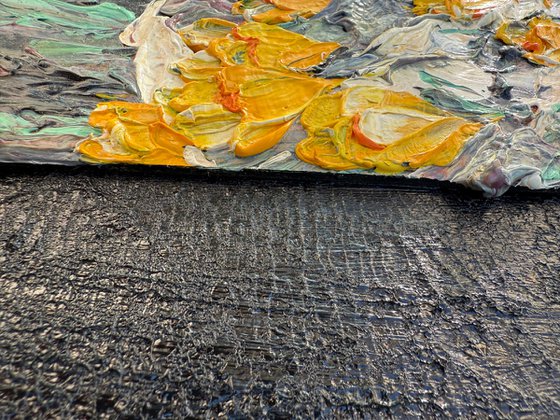 Light sprouting from darkness. Diptych