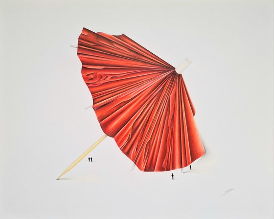 Red Cocktail Umbrella