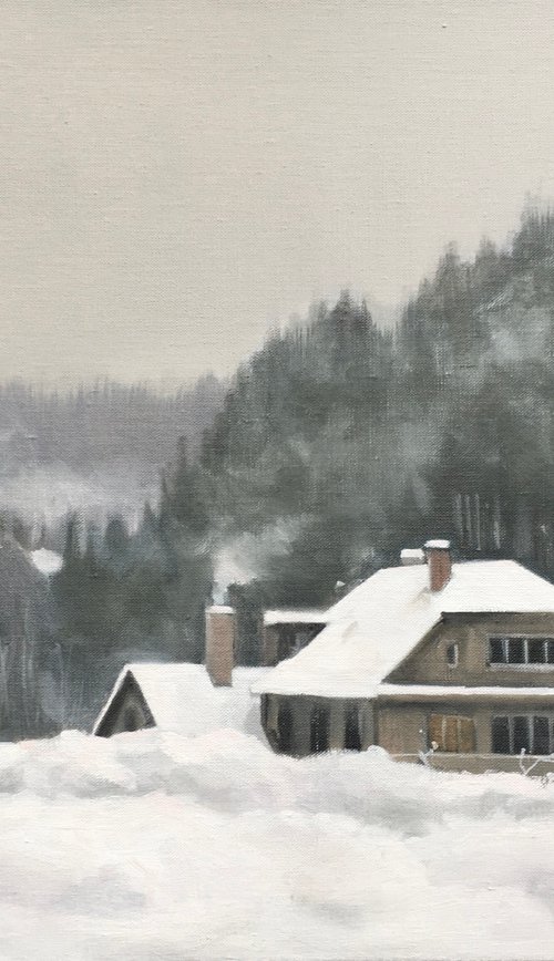 Man Waiting In The Snow by Alison Chambers